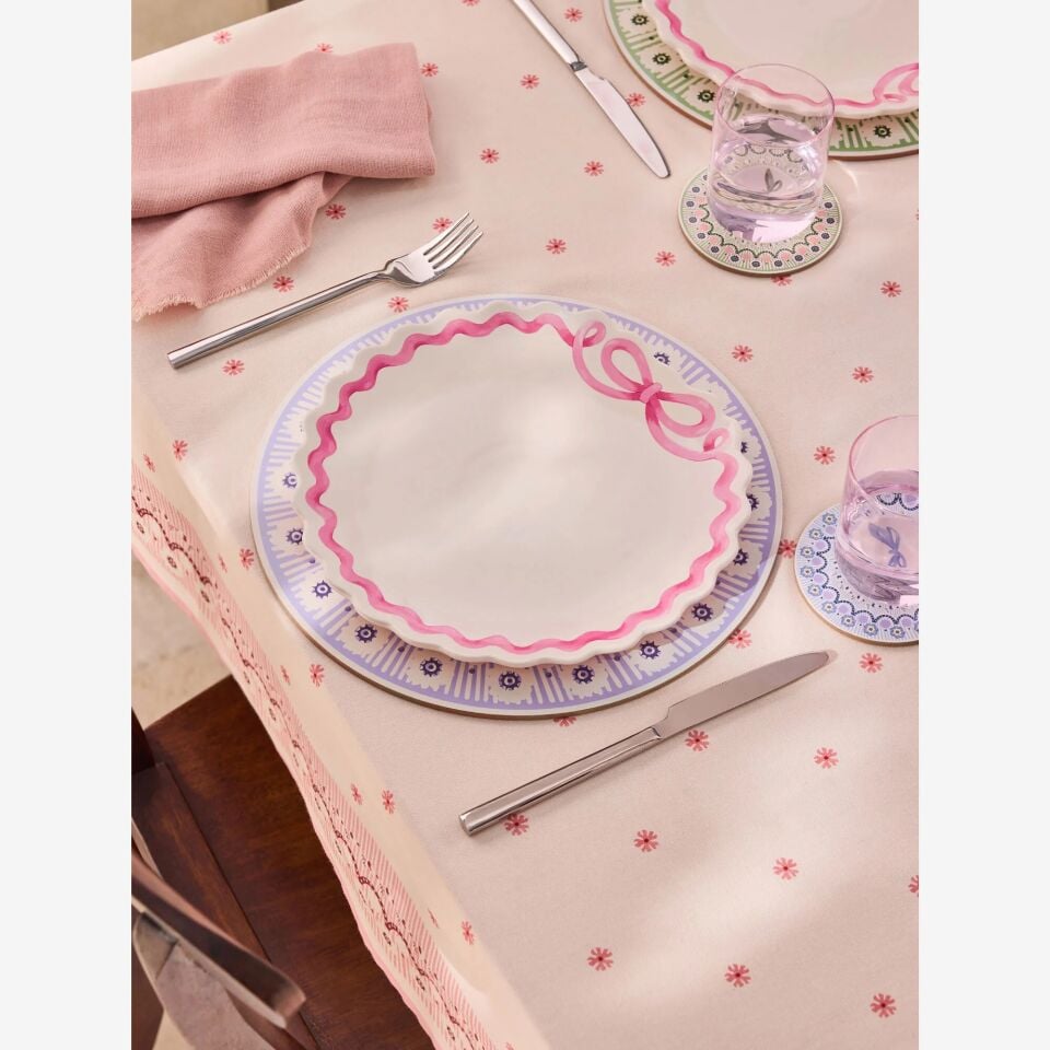 Cath Kidston Pembe Stoneware Yemek Tabağı 25 Cm