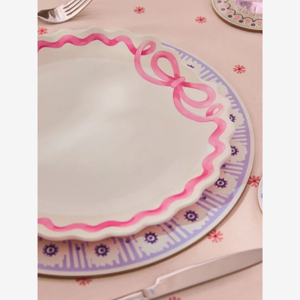 Cath Kidston Pembe Stoneware Yemek Tabağı 25 Cm