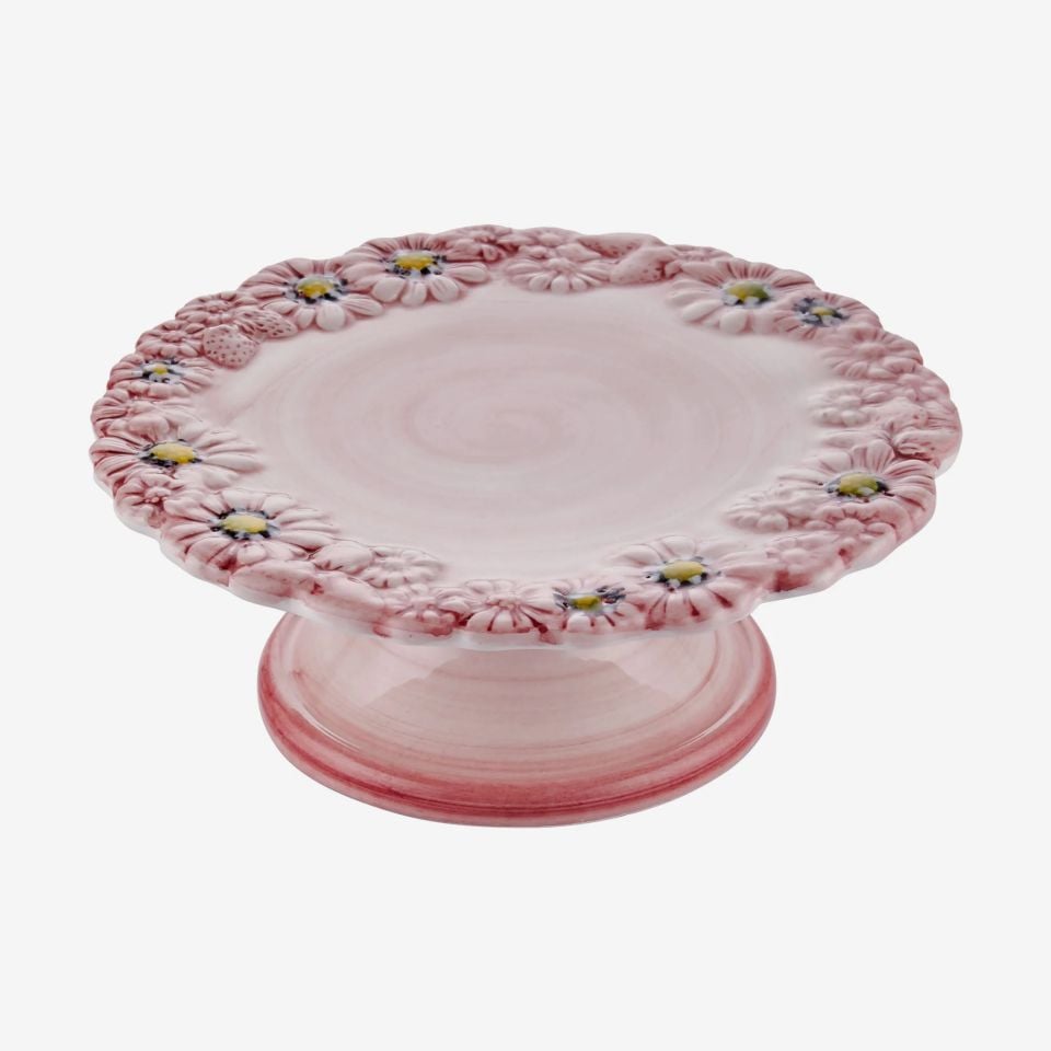 Pembe Seramik Kek Standı 36 Cm Camomilla Collection by Edelweiss Italy