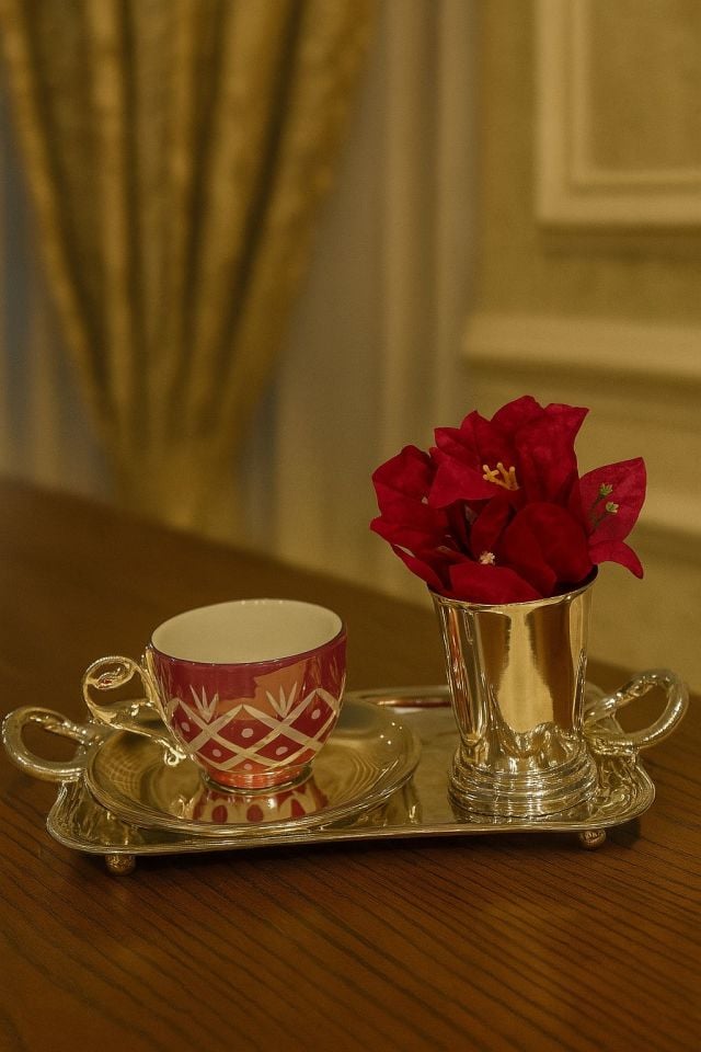 SELECT İSTANBUL GÜMÜŞ HALKA COLLECTİON KAHVE TEPSİSİ