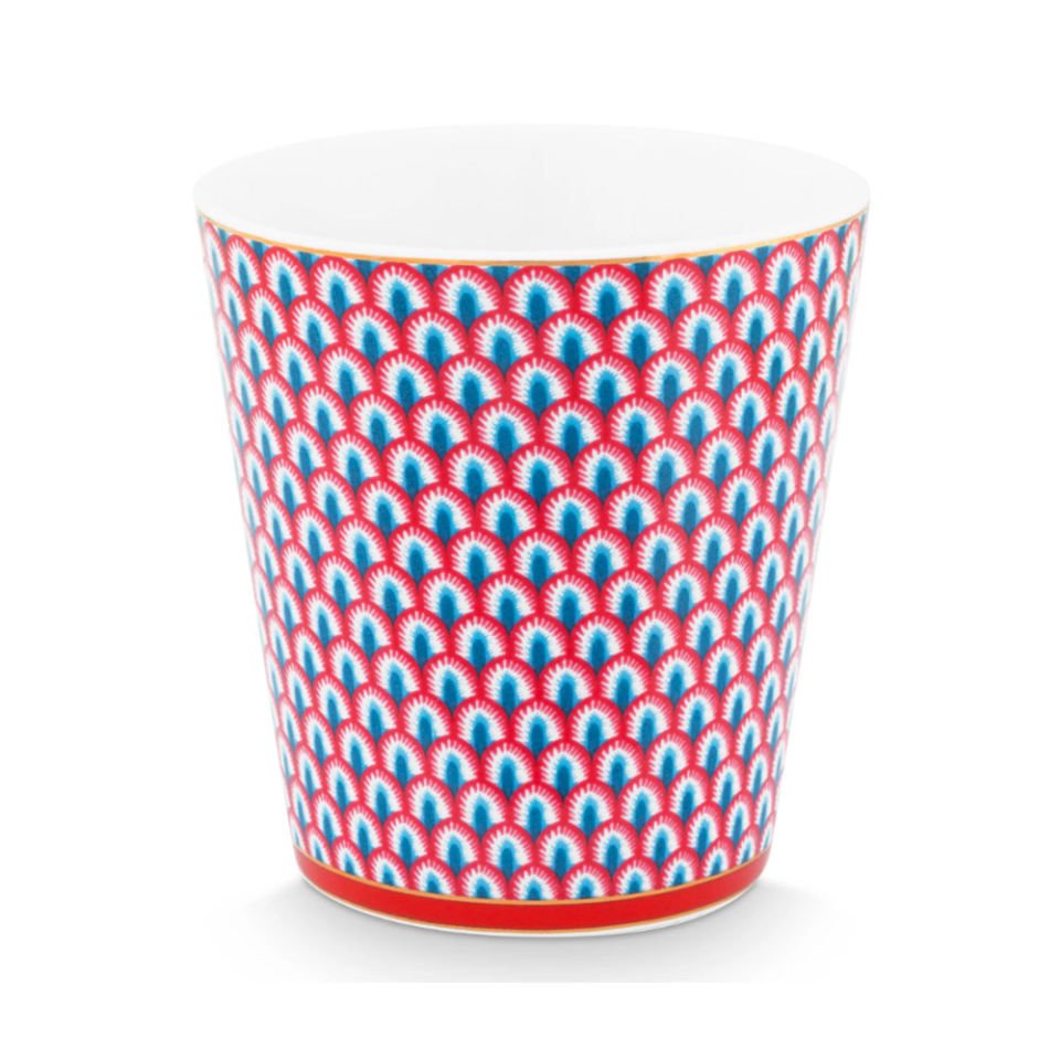 Mavi Porselen Latte Bardağı Seti 230 Ml Flower Festival Collection by Pip Studio