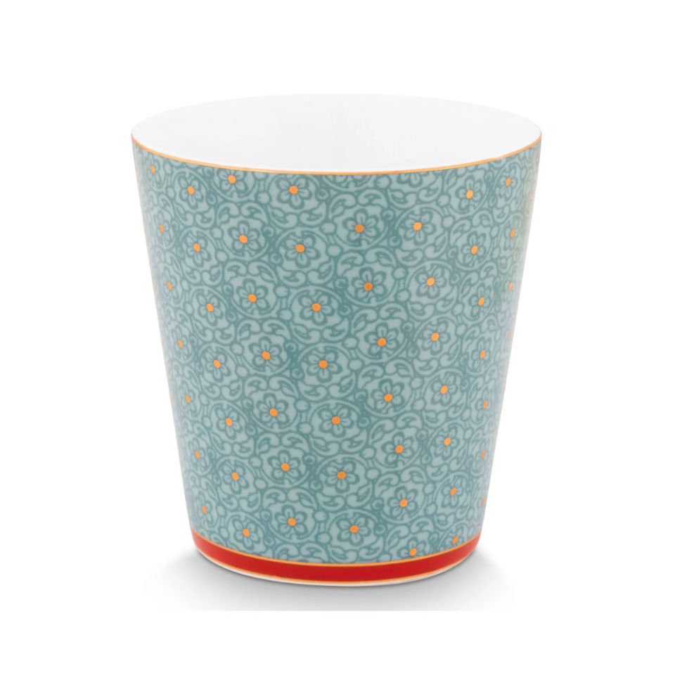 Mavi Porselen Latte Bardağı Seti 230 Ml Flower Festival Collection by Pip Studio