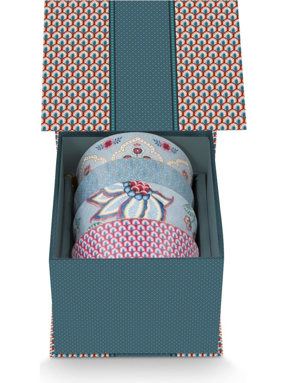 Mavi Porselen Kase Seti 15 Cm Flower Festival Collection by Pip Studio