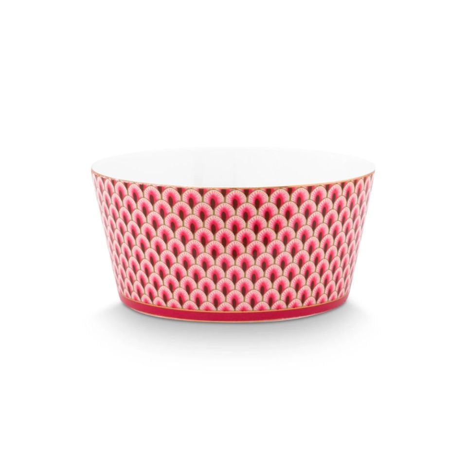 Kırmızı Porselen Kase Seti 15 Cm Flower Festival Collection by Pip Studio