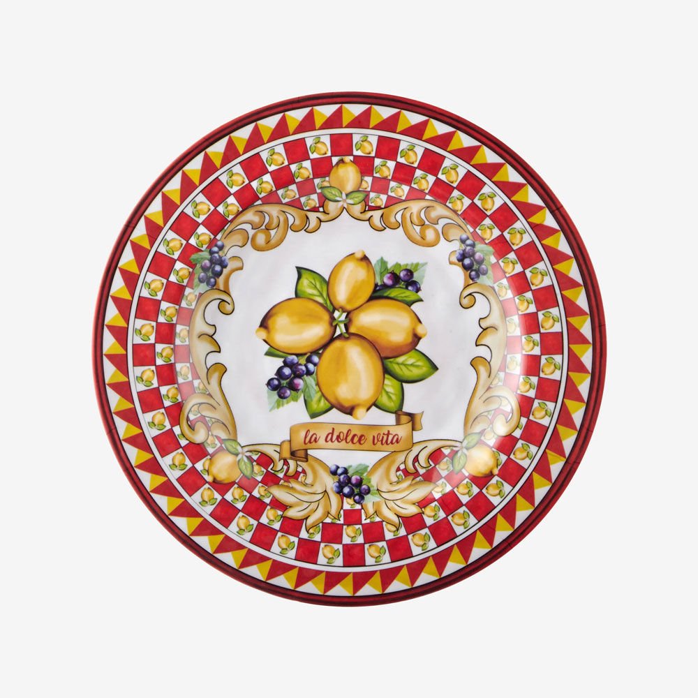 Kırmızı Melamin Kahvaltı Tabağı 21,5 Cm Capri Collection by Chiara Alessi