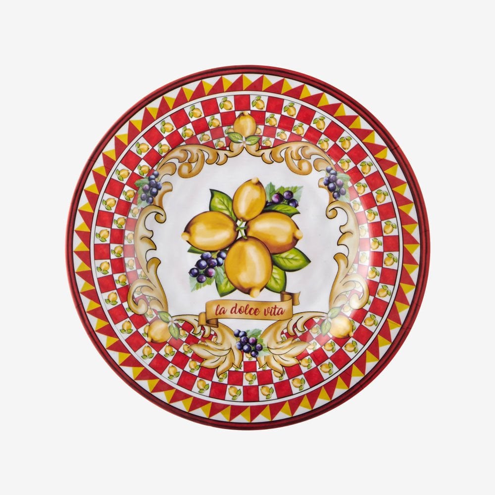 Kırmızı Melamin Kahvaltı Tabağı 21,5 Cm Capri Collection by Chiara Alessi