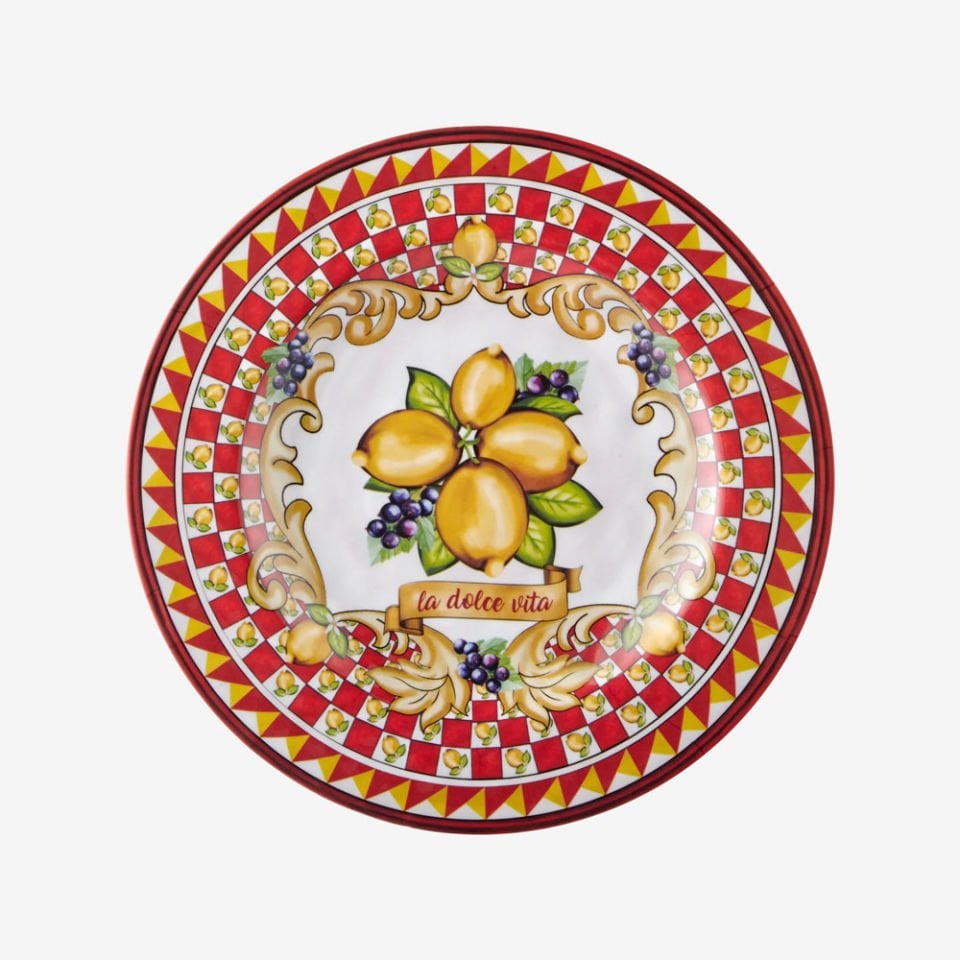 Kırmızı Melamin Kahvaltı Tabağı 21,5 Cm Capri Collection by Chiara Alessi