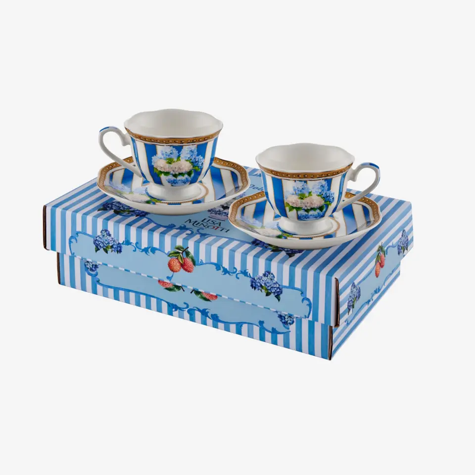 Lisa Minotti Mavi Porselen Kahve Fincan Seti 100 Ml