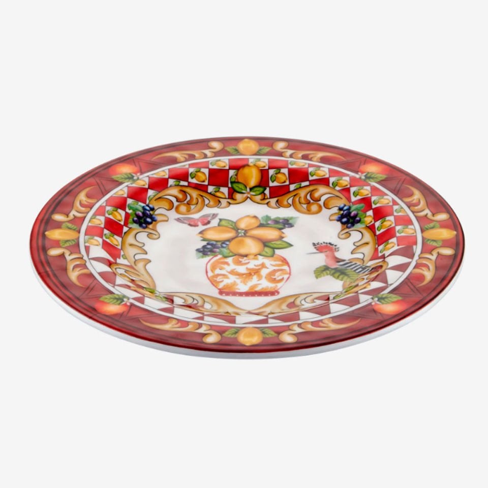 Kırmızı Melamin Kahvaltı Tabağı 21,5 Cm Capri Collection by Chiara Alessi