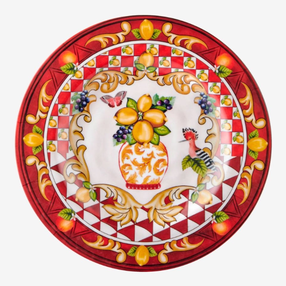 Kırmızı Melamin Kahvaltı Tabağı 21,5 Cm Capri Collection by Chiara Alessi