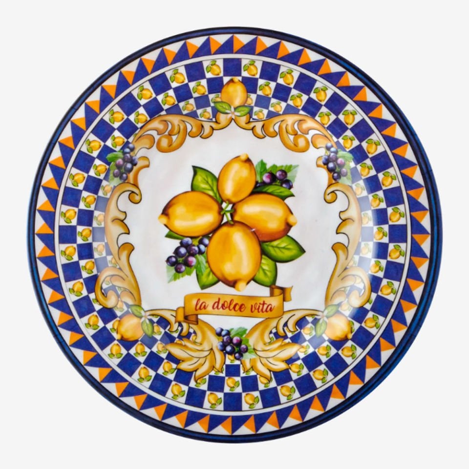 Mavi Melamin Kahvaltı Tabağı 21,5 Cm Capri Collection by Chiara Alessi