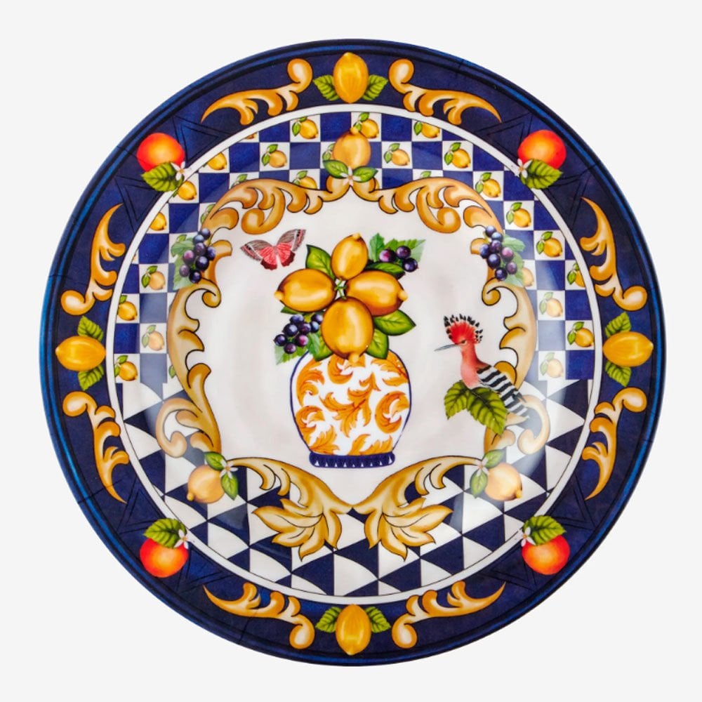 Mavi Melamin Kahvaltı Tabağı 21,5 Cm Capri Collection by Chiara Alessi