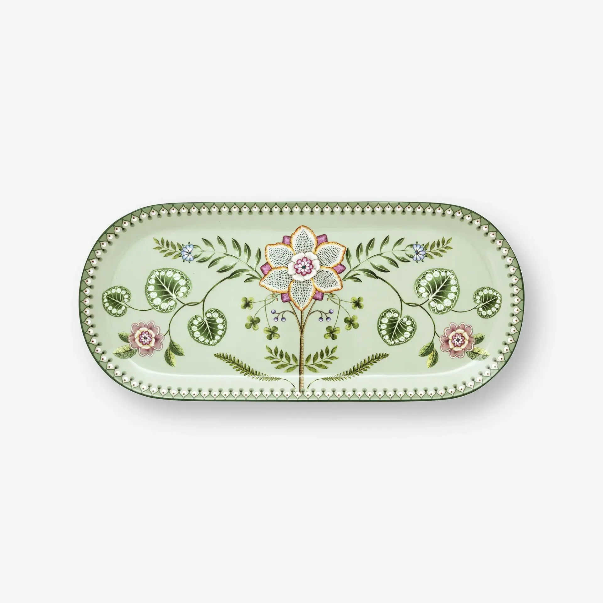 Pip Studio Yeşil Porselen Servis Tabağı 33,6X15,5 Cm