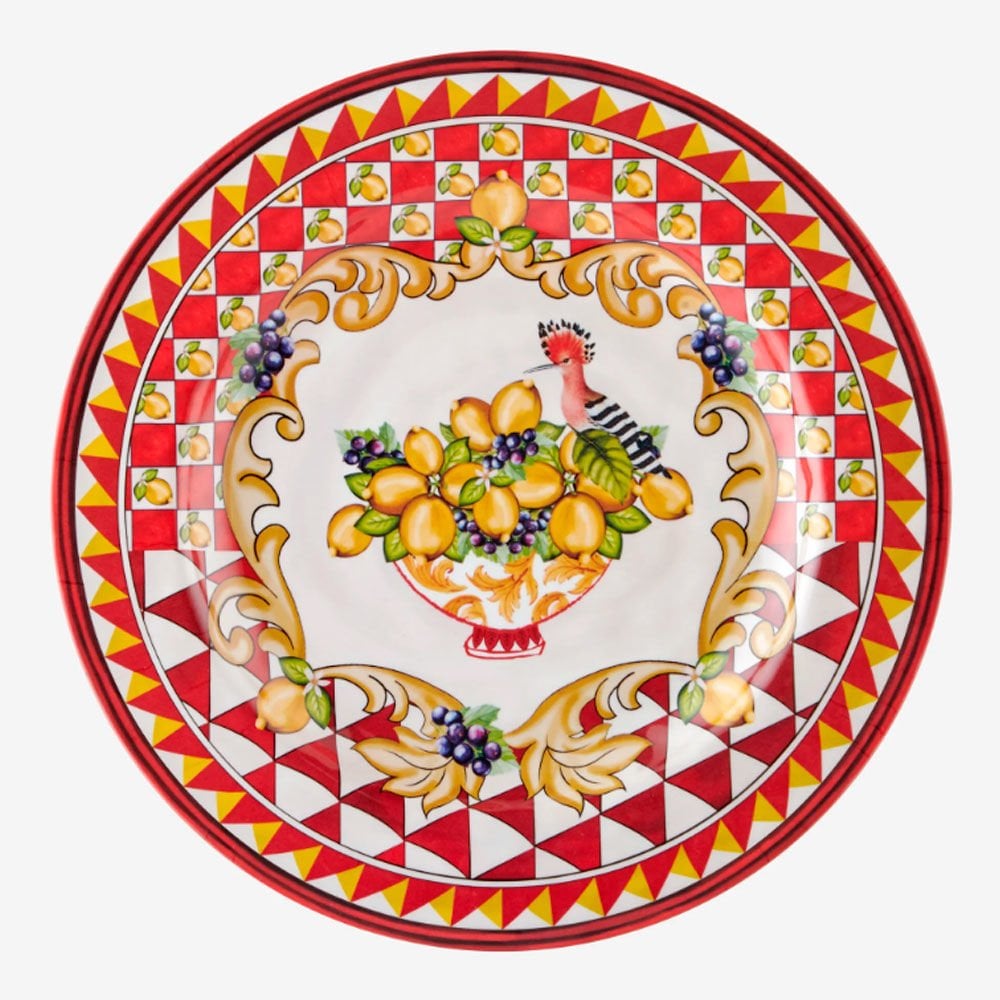 Kırmızı Melamin Yemek Tabağı 28 Cm Capri Collection by Chiara Alessi