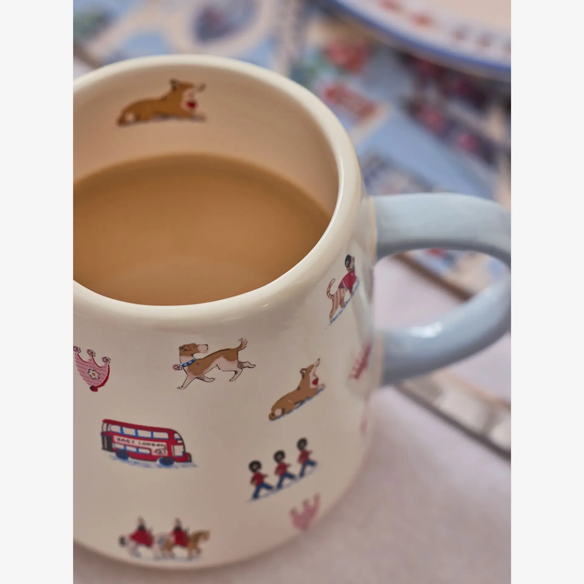 Cath Kidston London Billie Krem Stoneware Kupa 340 Ml
