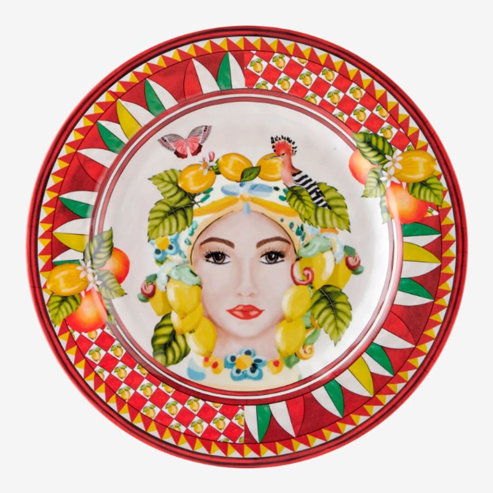 Kırmızı Melamin Yemek Tabağı 28 Cm Capri Collection by Chiara Alessi