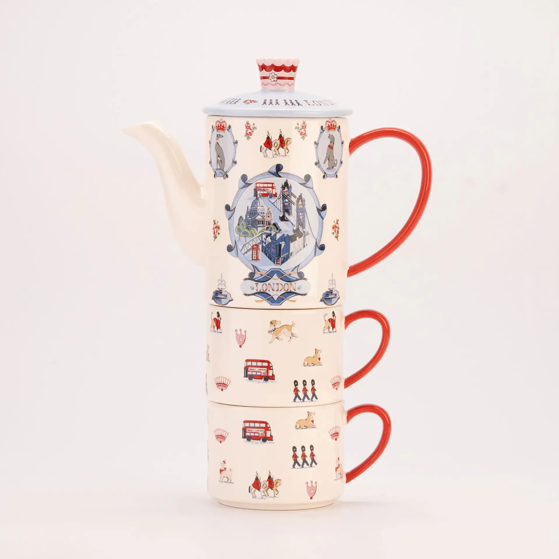 Cath Kidston Mavi Stoneware Çay Fincan Seti 400 Ml