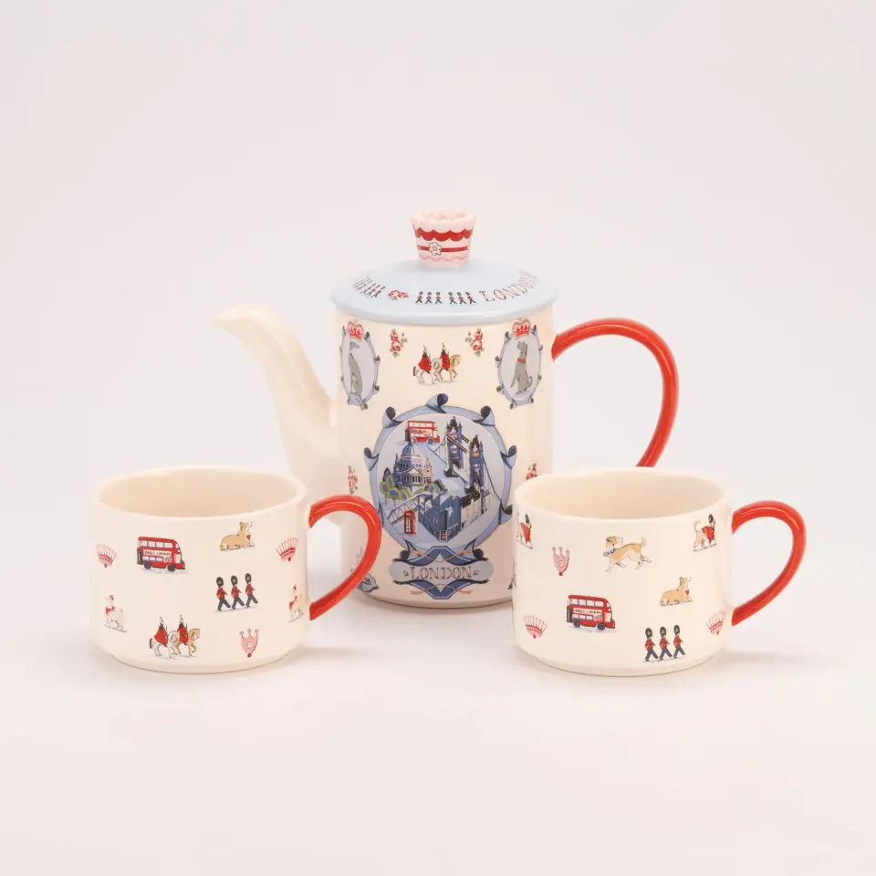 Cath Kidston Mavi Stoneware Çay Fincan Seti 400 Ml