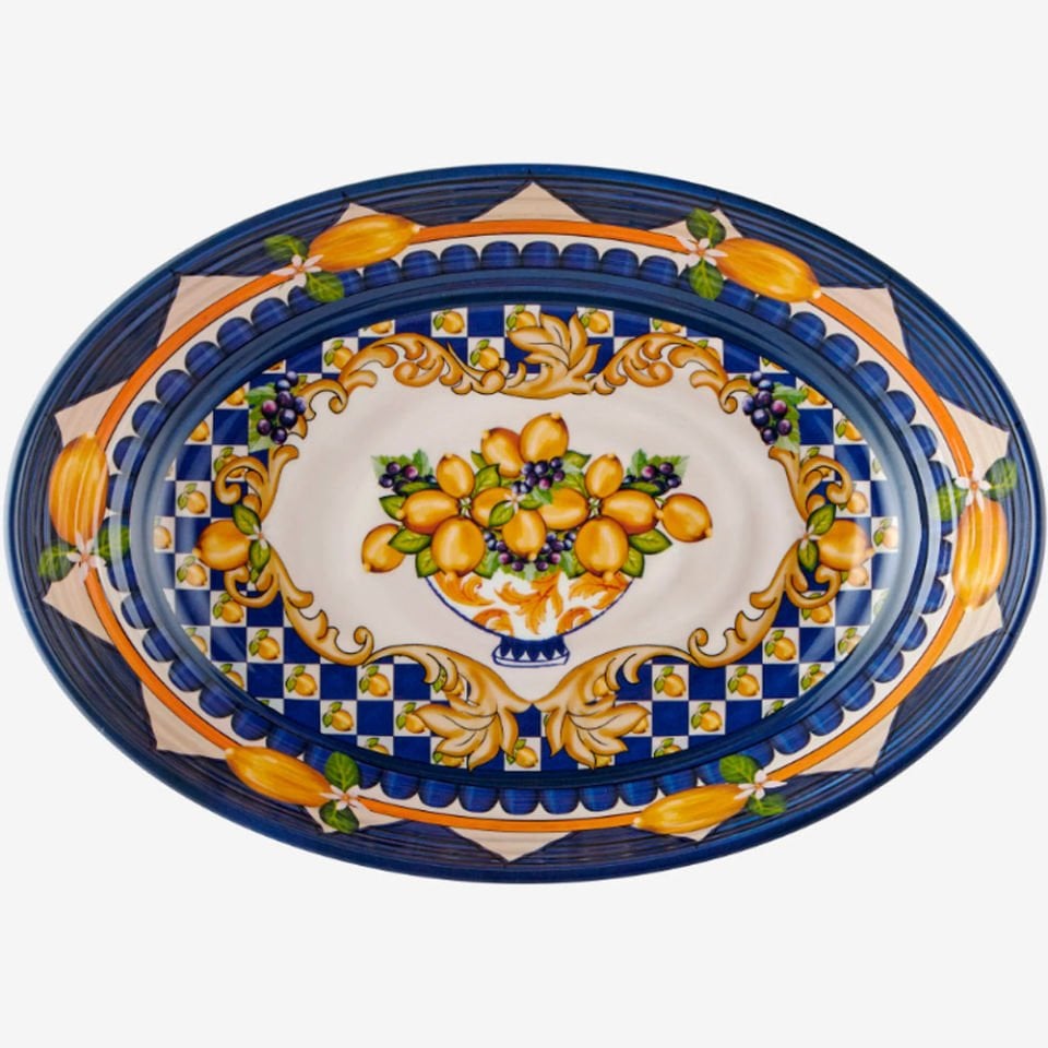 Mavi Melamin Servis Kasesi 33 Cm Capri Collection by Chiara Alessi