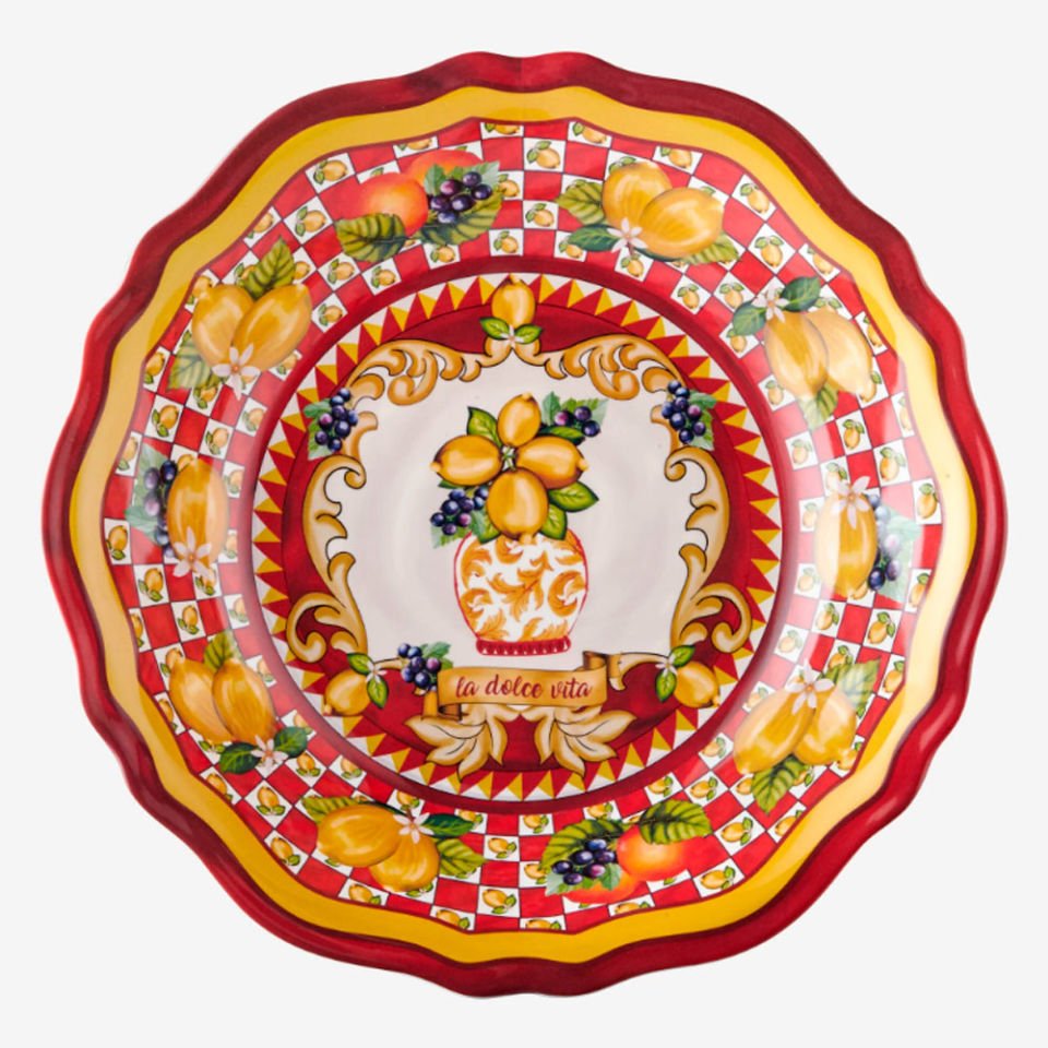 Kırmızı Melamin Servis Kasesi 35 Cm Capri Collection by Chiara Alessi