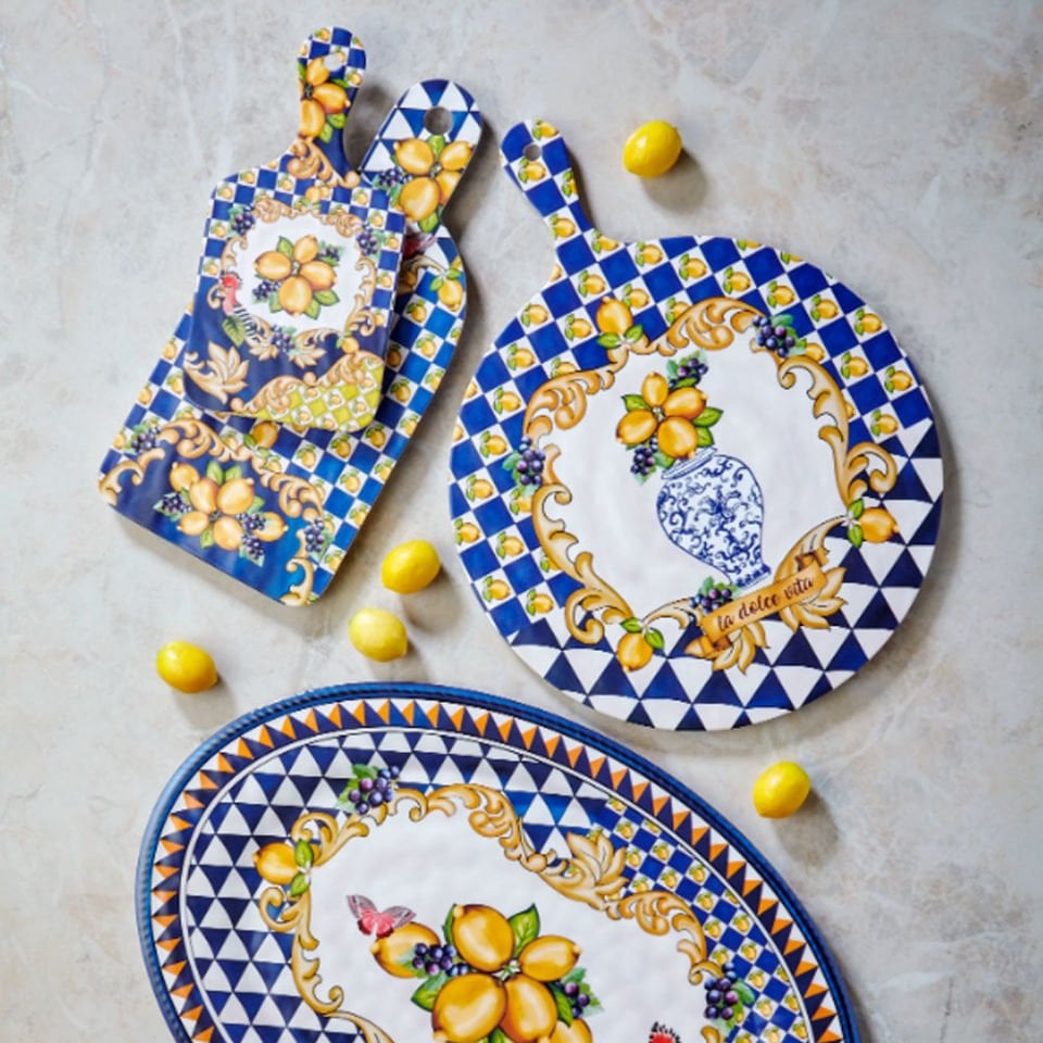 Mavi Melamin Sunum Tahtası 25 Cm Capri Collection by Chiara Alessi