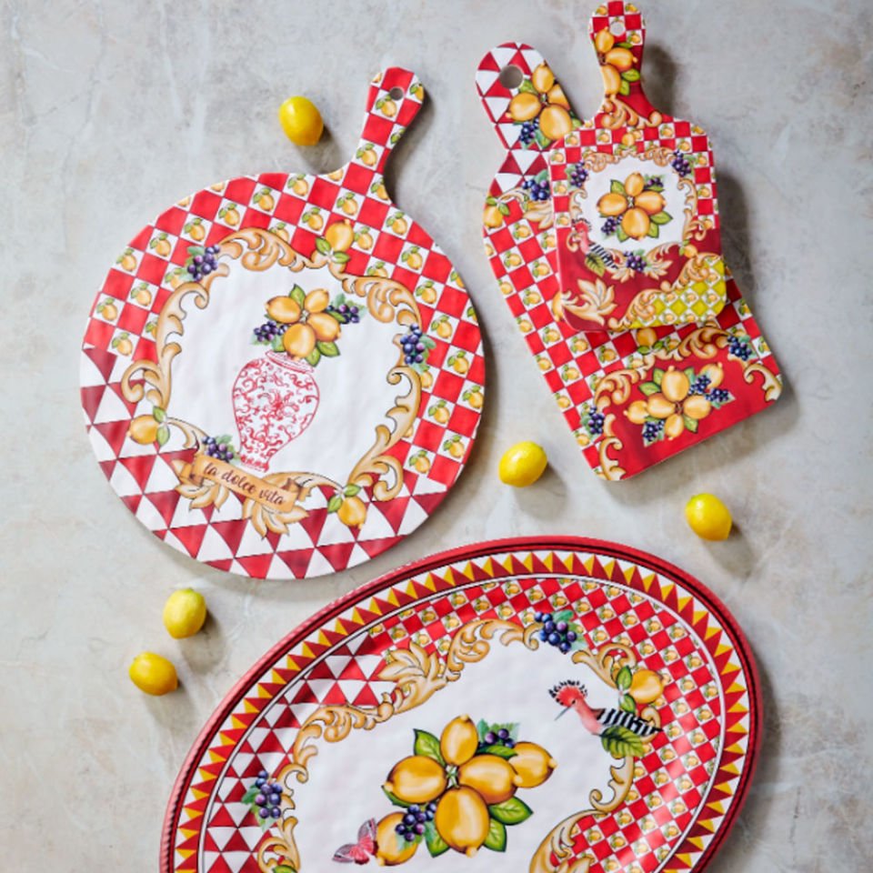 Kırmızı Melamin Sunum Tahtası 41 Cm Capri Collection by Chiara Alessi