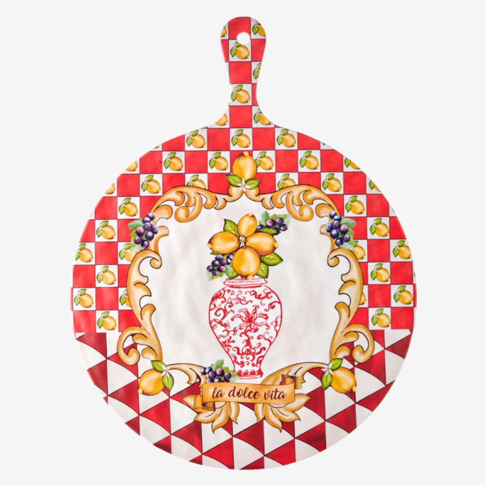 Kırmızı Melamin Sunum Tahtası 41 Cm Capri Collection by Chiara Alessi