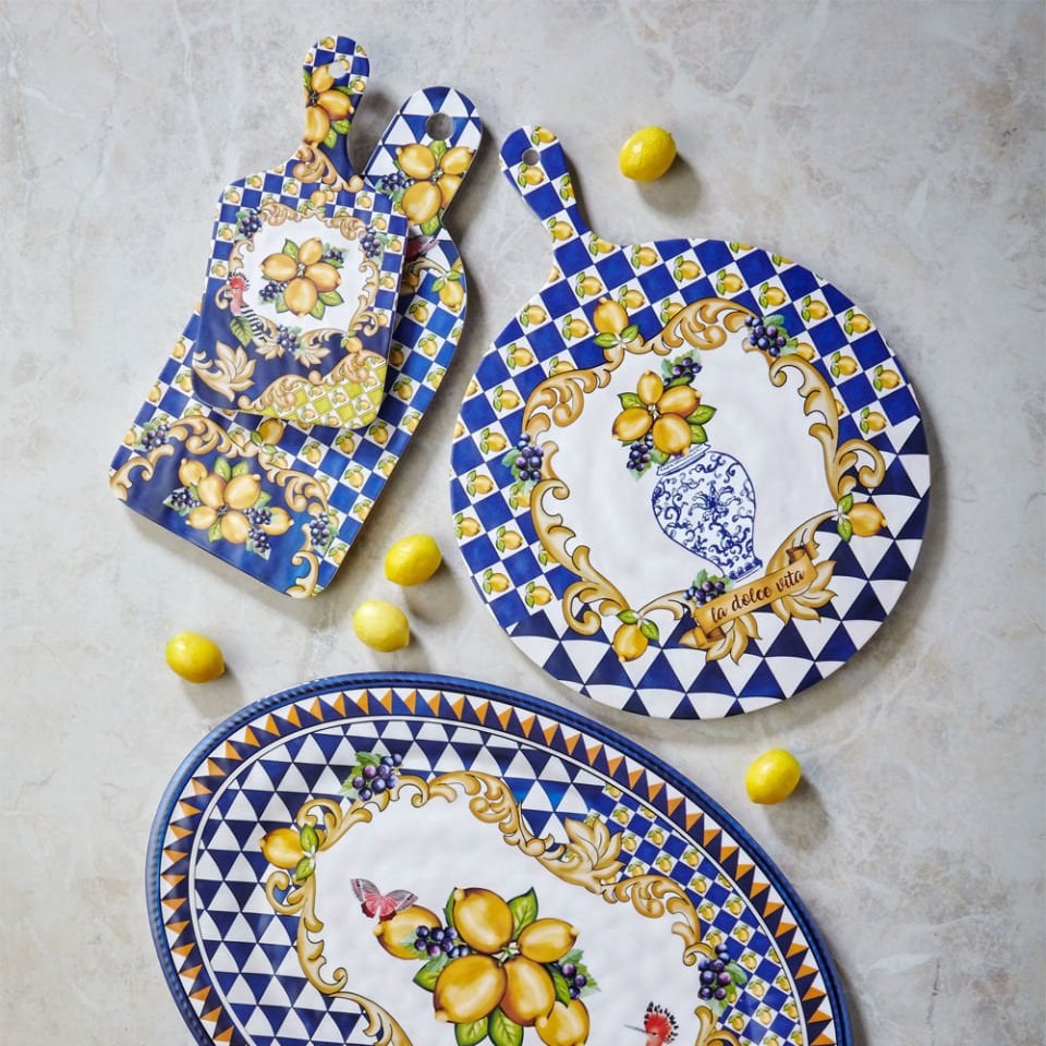 Mavi Melamin Sunum Tahtası 34 Cm Capri Collection by Chiara Alessi