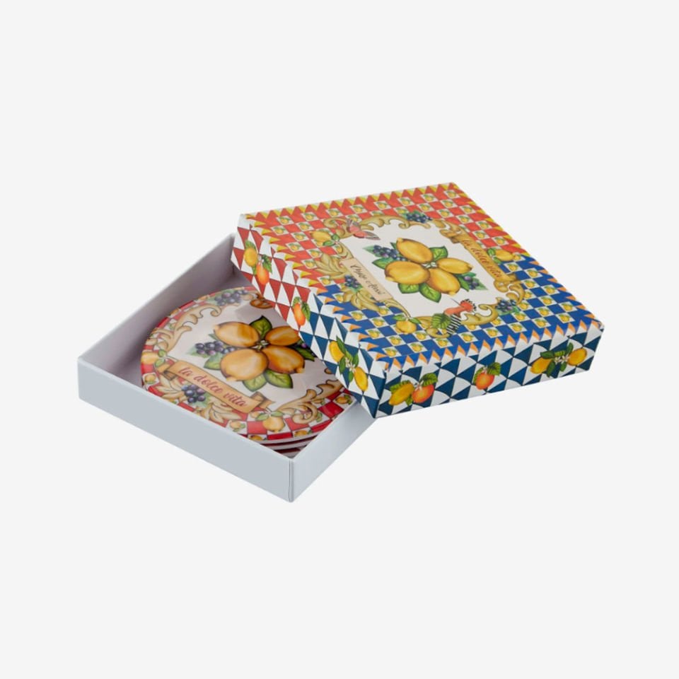 Kırmızı Melamin Bardak Altlığı 3 Parça Capri Collection by Chiara Alessi