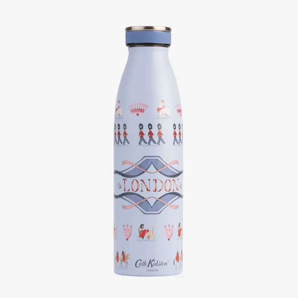 Cath Kidston Mavi Paslanmaz Çelik Termos 460 Ml London