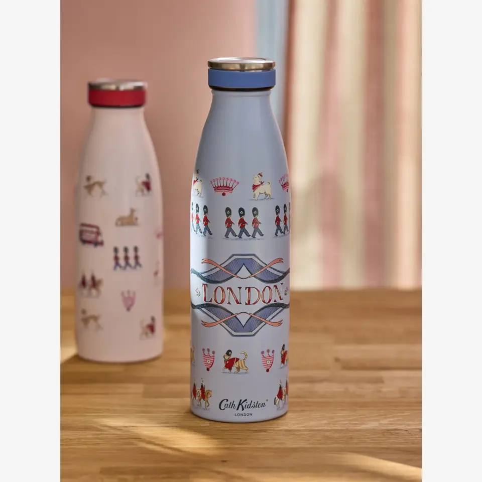 Cath Kidston Mavi Paslanmaz Çelik Termos 460 Ml London