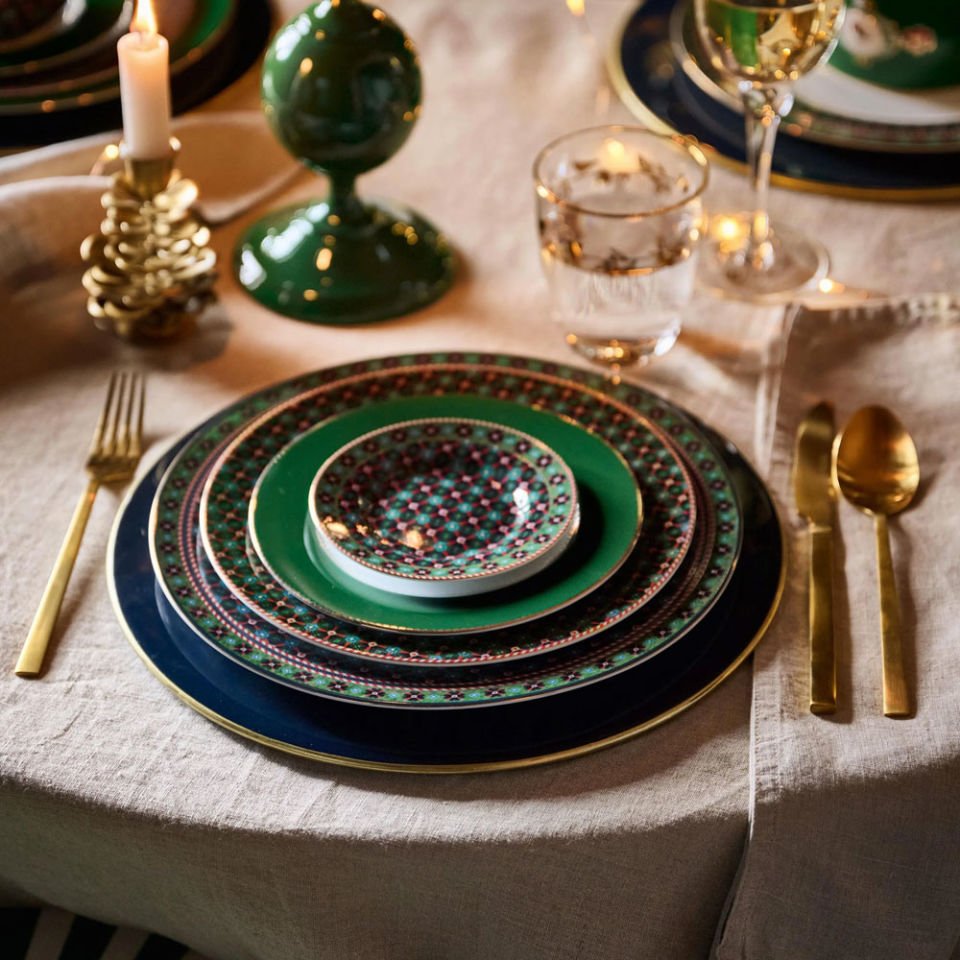 Yeşil Porselen Petit Four Tabağı 12 Cm Berry Blues Collection by Pip Studio