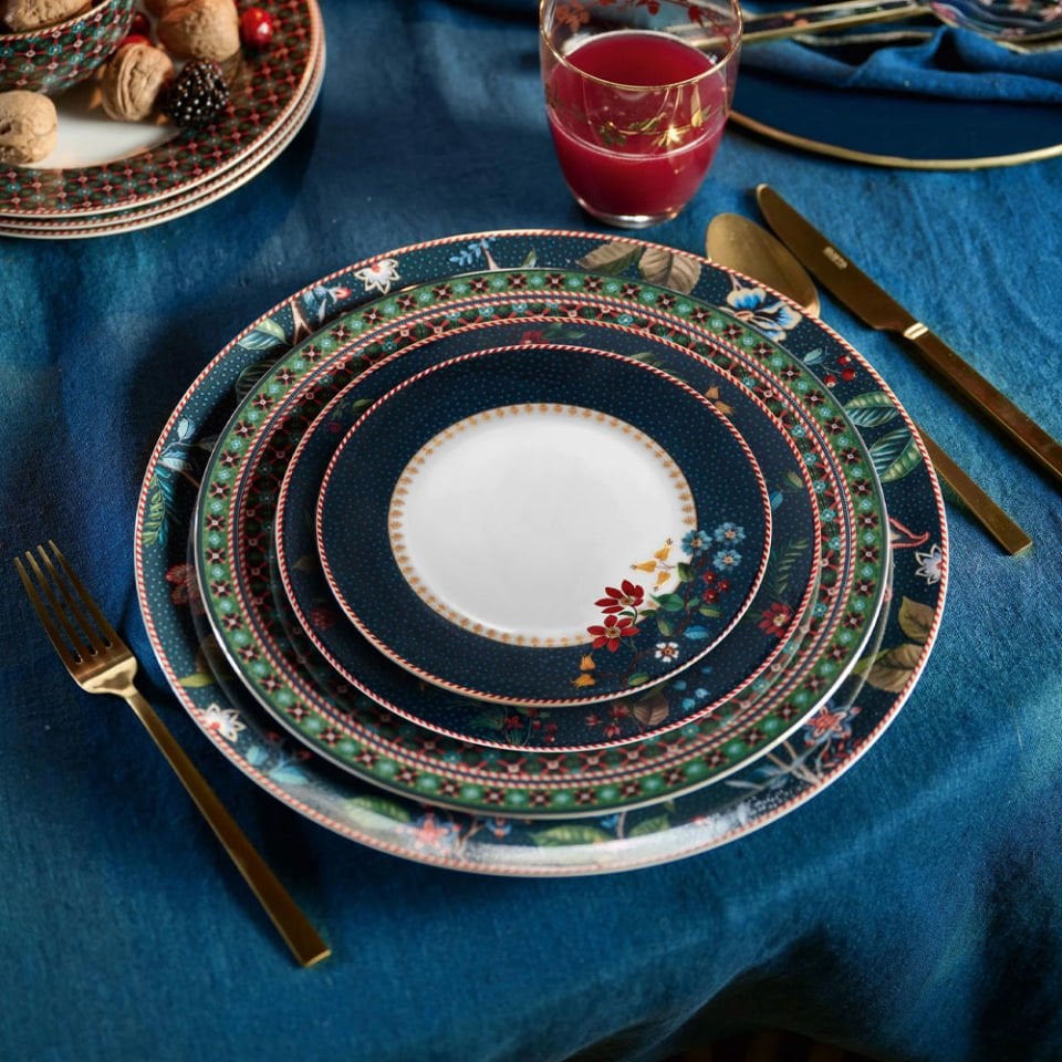 Mavi Porselen Pasta Tabağı 17 Cm Berry Blues Collection by Pip Studio