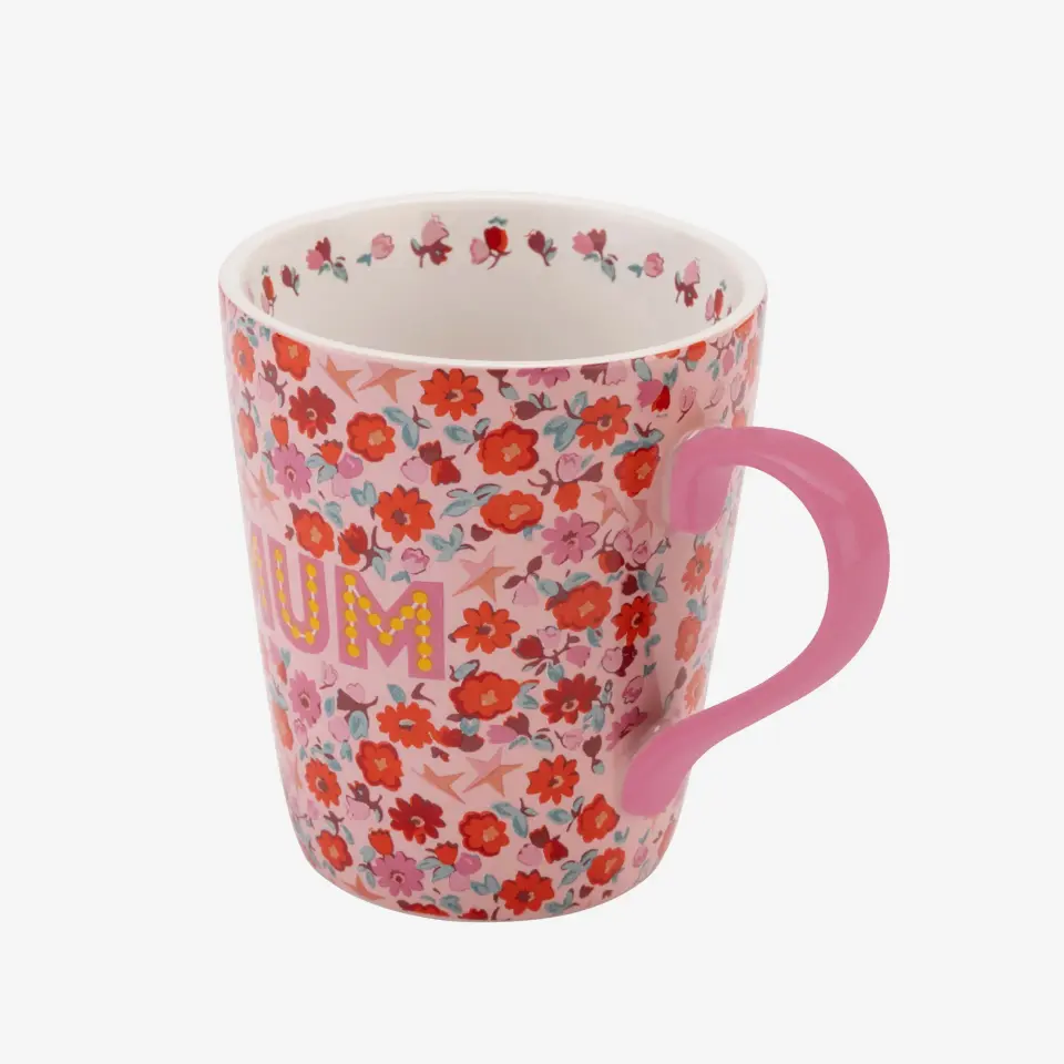 Cath Kidston Çiçekli Pembe Mum Stoneware Kupa 375 Ml