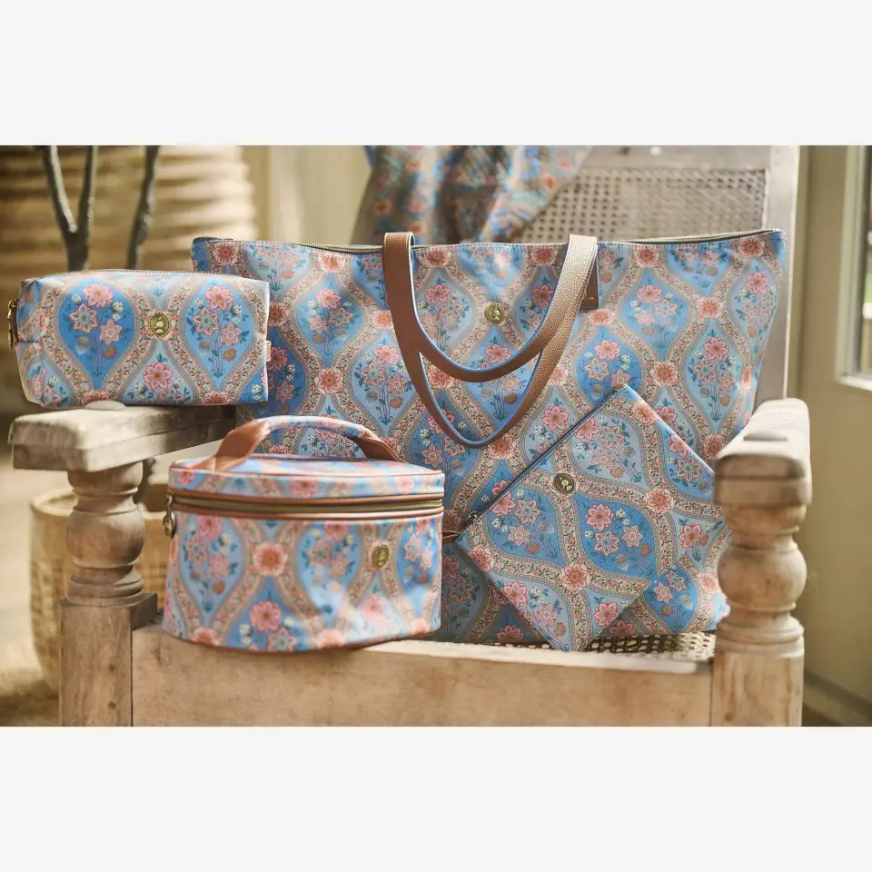 Pip Studio Mavi Polyester Makyaj Çantası 26X16x16 Cm