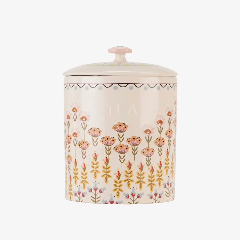 Cath Kidston Painted Stoneware Çay Saklama Kabı 11X15 Cm