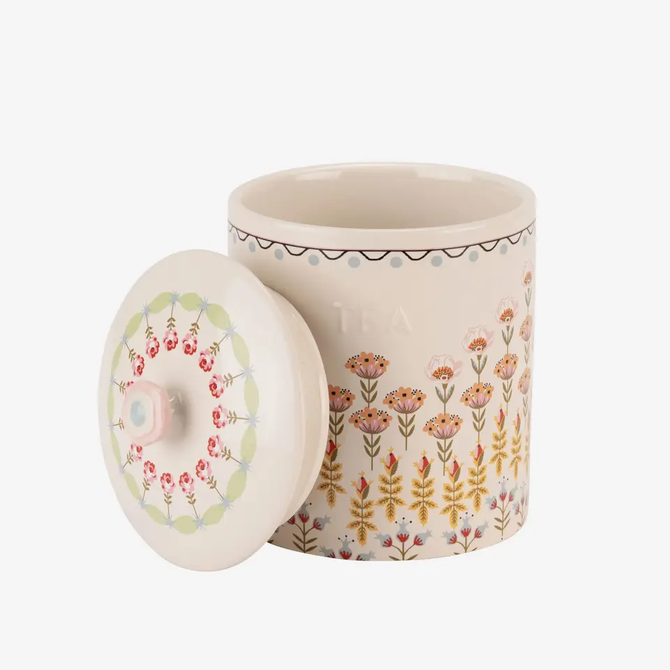 Cath Kidston Painted Stoneware Çay Saklama Kabı 11X15 Cm