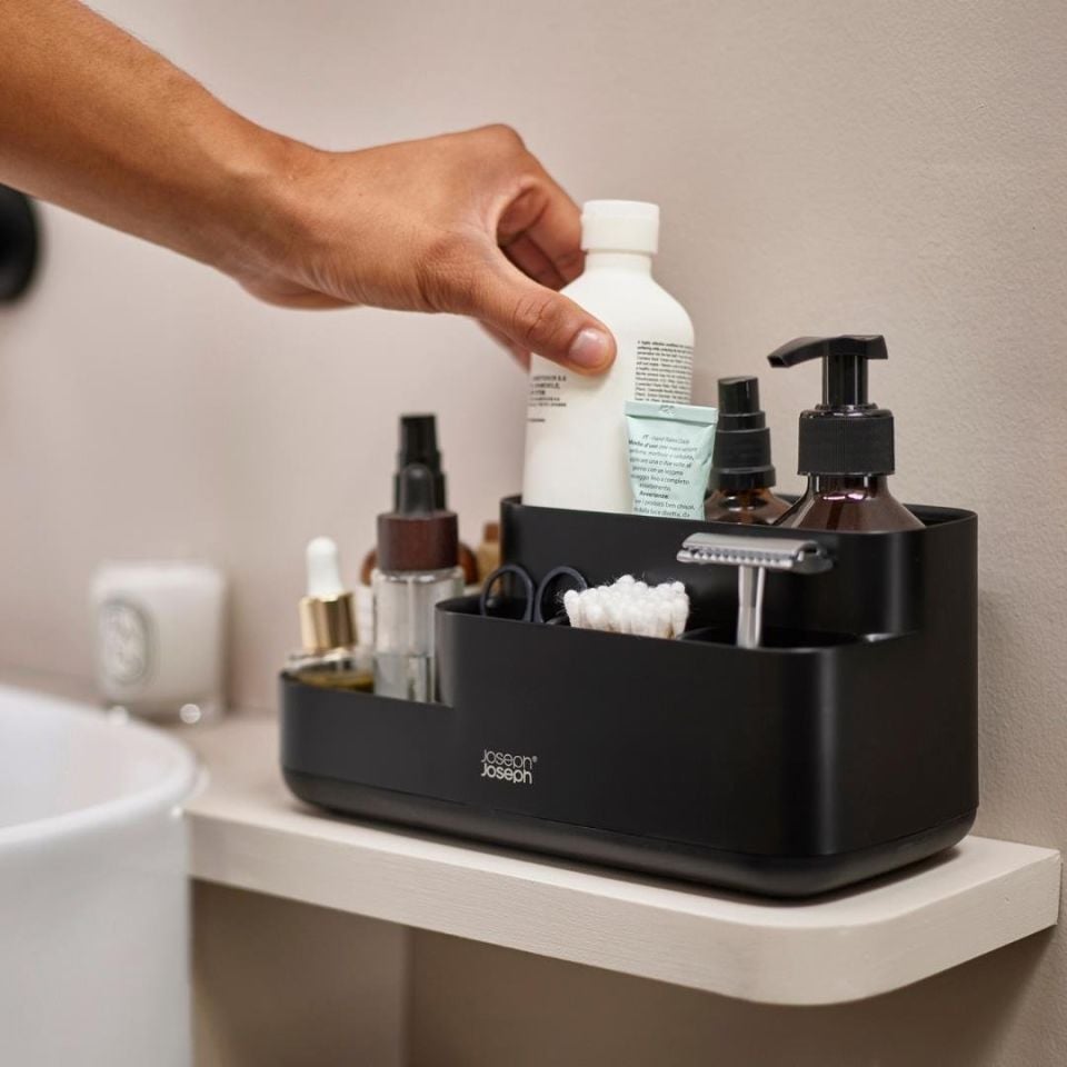 Joseph Joseph EasyStore Banyo Düzenleyici - Mat Siyah