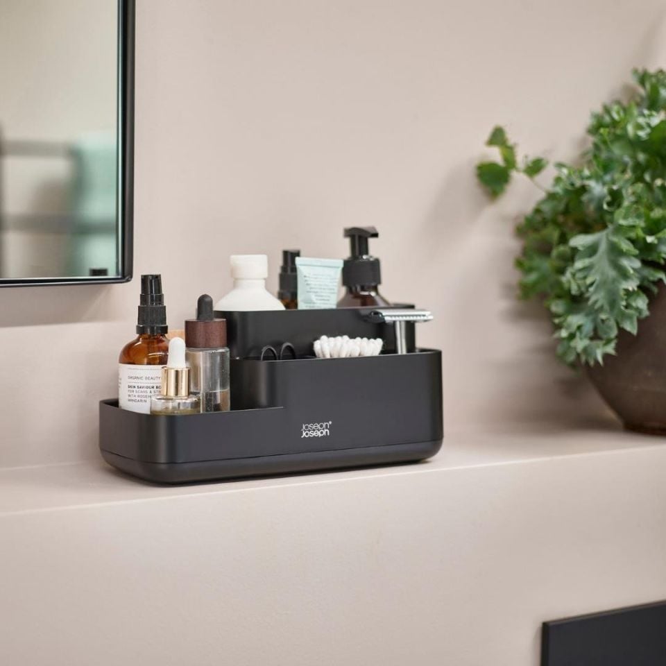 Joseph Joseph EasyStore Banyo Düzenleyici - Mat Siyah