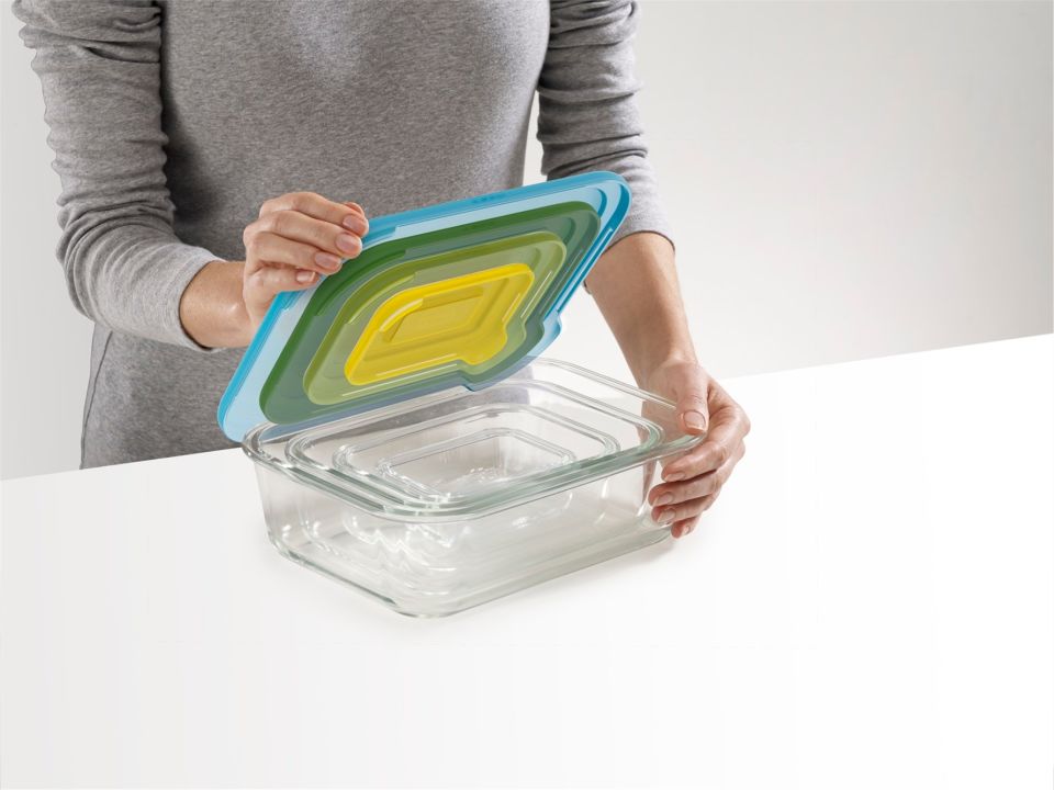 Joseph Joseph Nest™ 4'lü Cam Saklama Kapları - Renkli