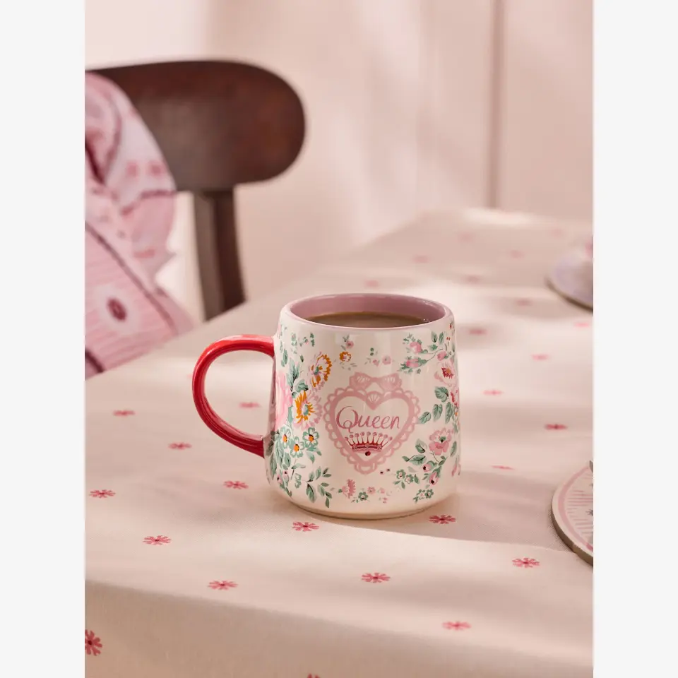 Cath Kidston Pembe Stoneware Kupa 340 Ml Rose Collection