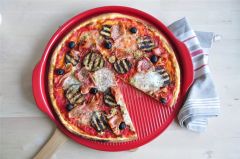 EH Yuvarlak Pizza Taşı 40 cm Kırmızı / Burgundy