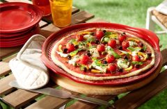 EH Yuvarlak Pizza Taşı 40 cm Kırmızı / Burgundy