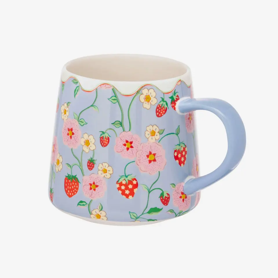 Cath Kidston Mavi Stoneware Kupa 340 Ml StrawberryCollection