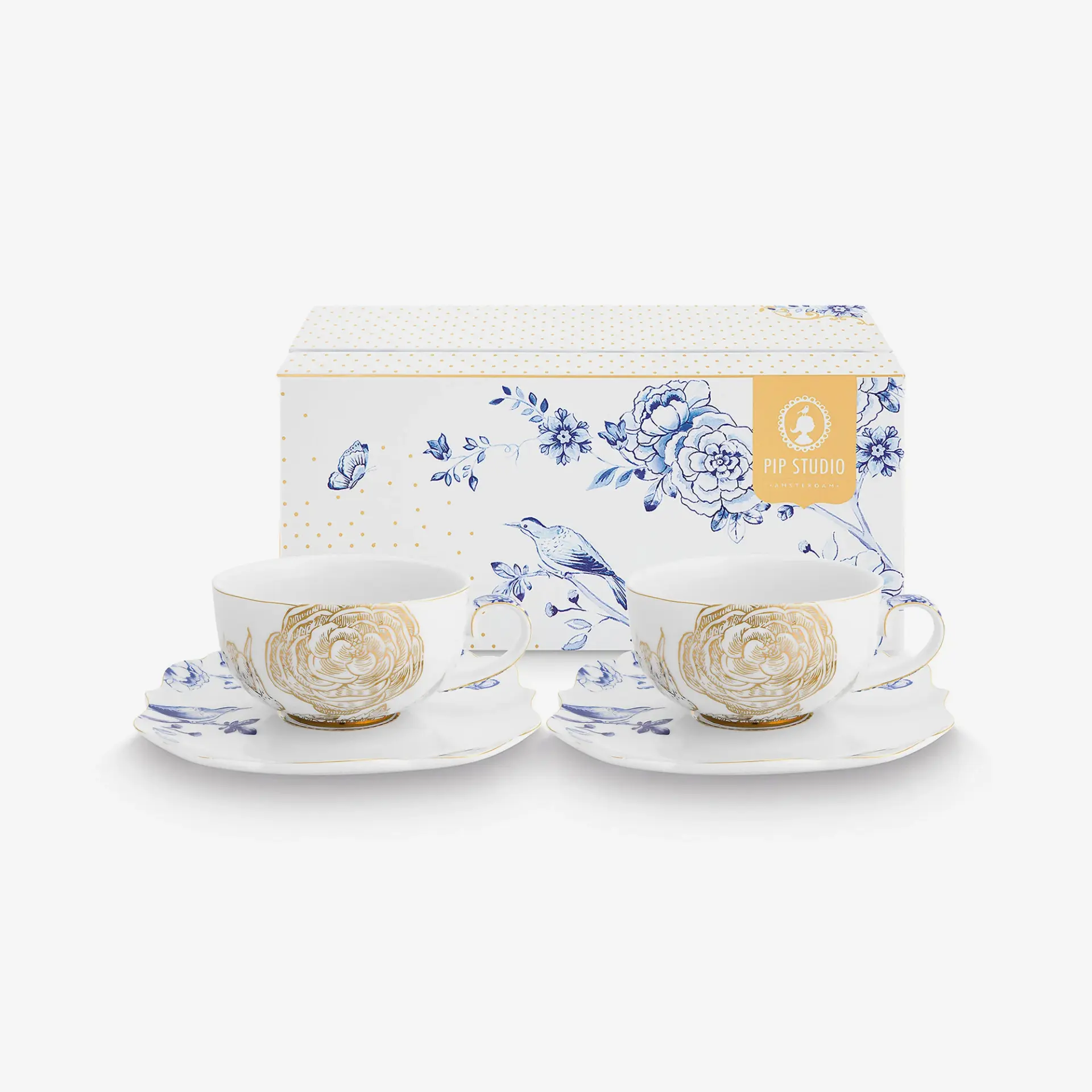 Pip Studio Royal Beyaz Porselen Çay Fincan Seti 225 Ml
