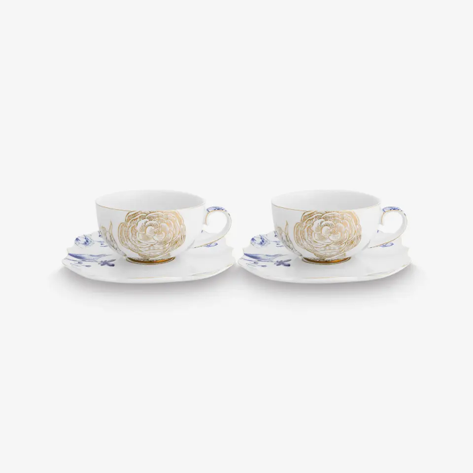 Pip Studio Royal Beyaz Porselen Çay Fincan Seti 225 Ml
