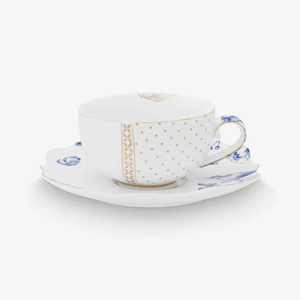 Pip Studio Royal Beyaz Porselen Çay Fincan Seti 225 Ml