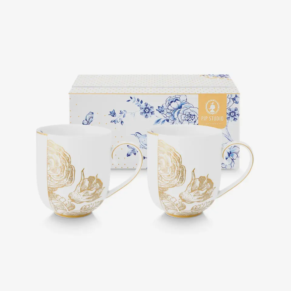 Pip Studio Royal Beyaz Porselen Kupa Seti 325 Ml