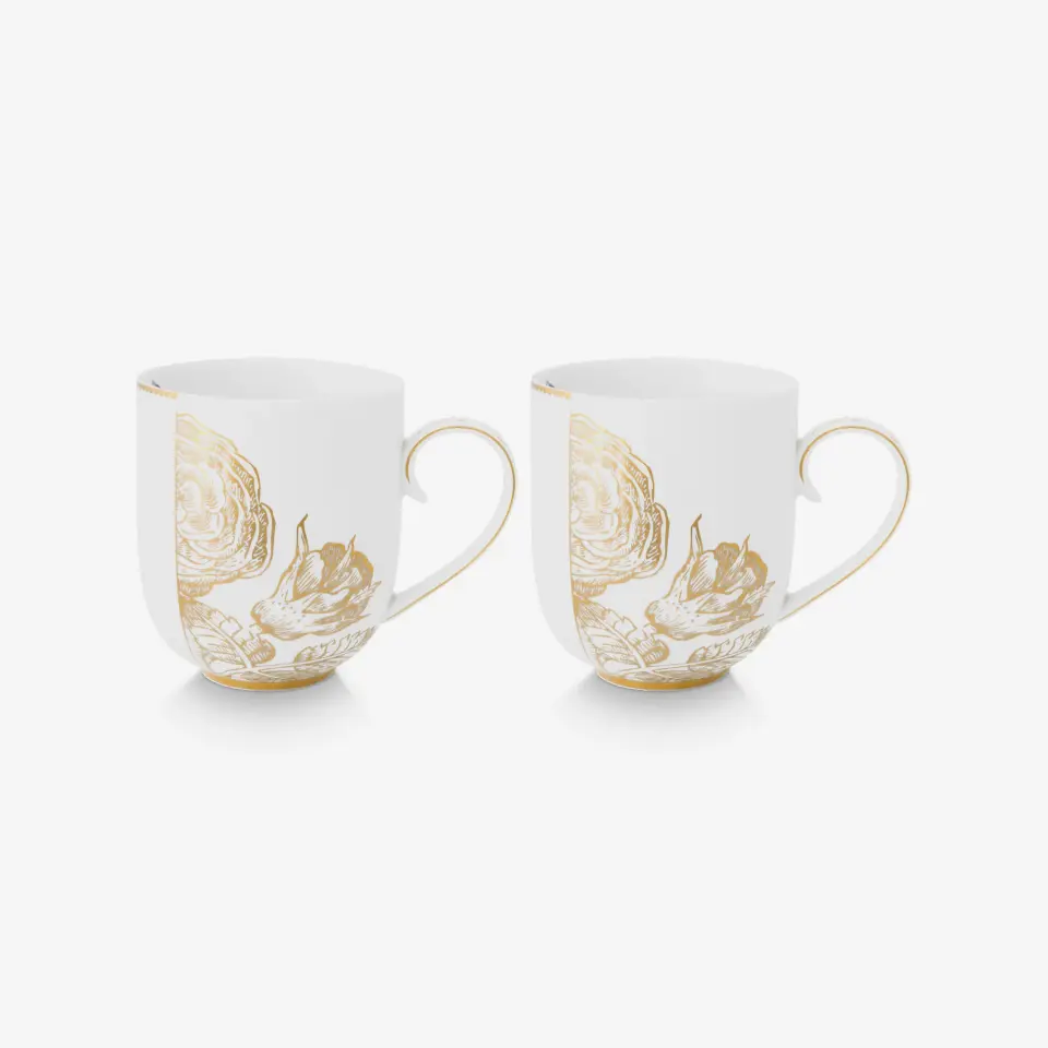 Pip Studio Royal Beyaz Porselen Kupa Seti 325 Ml