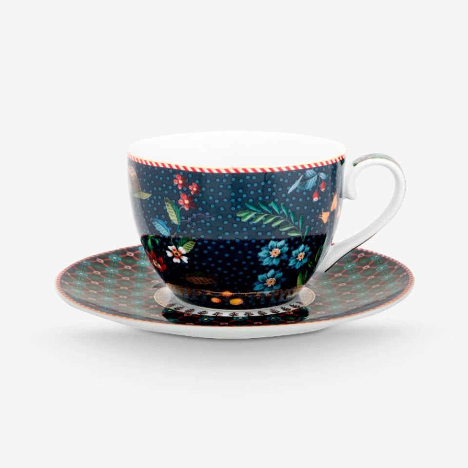 Mavi Porselen Çay Fincan Seti 280 Ml Berry Blues Collection by Pip Studio
